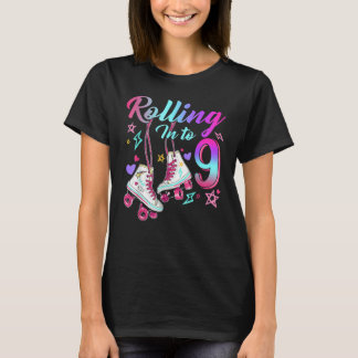 T-shirt Roulement en 9e anniversaire Rouls Patins 9 ans