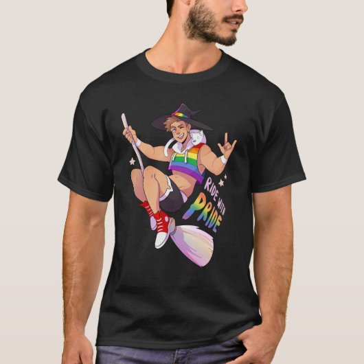 T-shirt Rouler avec fierté Gay (Devant)