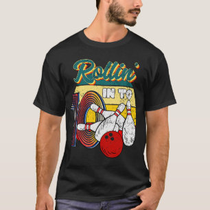 T-shirt Rouler dans 10 Bowling Anniversaire fête 10e Anniv
