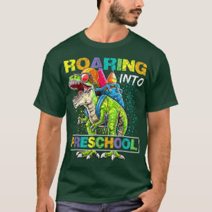 T-shirt Rouler Dans Le Dinosaure Préscolaire T Rex Retour