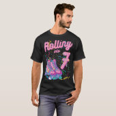 T-shirt Rouler En 7e Anniversaire Rouleau Patins 7 Ans Ol (Devant entier)