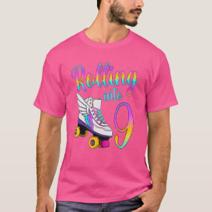 T-shirt Rouler en 9 ans Lets Roll I'm Turning 9 Rolle