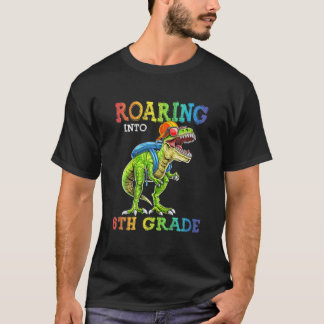 T-shirt Rouler En Dinosaure De 6E Année T Rex Retour À Sch