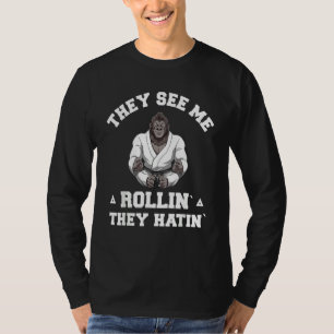 T-shirt Rouler en Jiu Jitsu Grappling BJJ Gorille