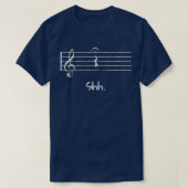 T-shirt rouler Rocker Piano Drummer Note Shh Quartier Repo (Design devant)
