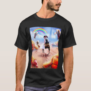 T-shirt Rouler sur un chameau avec des nuggets de poulet e