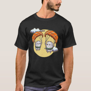 T-shirt Roulés de sushi de parachutisme  Mer de riz de sau