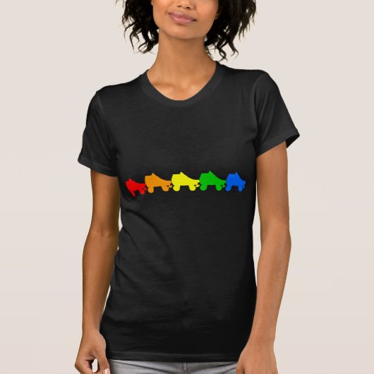 T-shirt roulette arc-en-ciel (Devant)