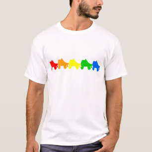 T-shirt roulette arc-en-ciel