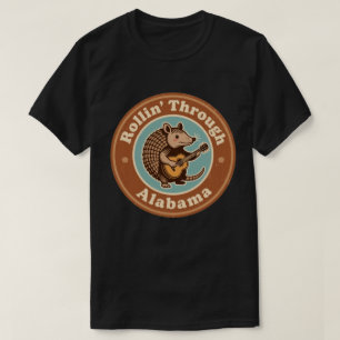 T-shirt Roulis Vintage à Travers l'Armadillo Drôle d'Alaba