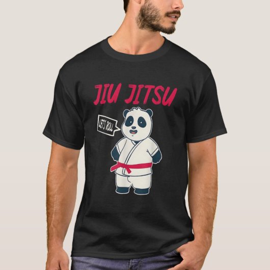 T-shirt Roulons Jiu Jitsu Panda (Devant)