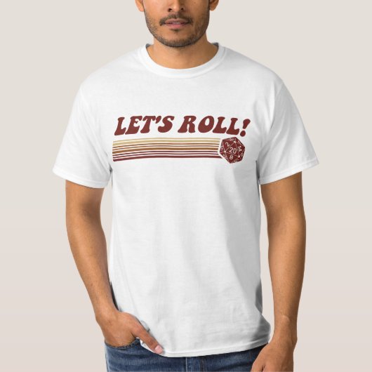 T-shirt Roulons les matrices de jeu de Roleplaying (Devant)