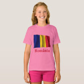 T-shirt Roumanie Drapeau avec nom en roumain (Devant entier)