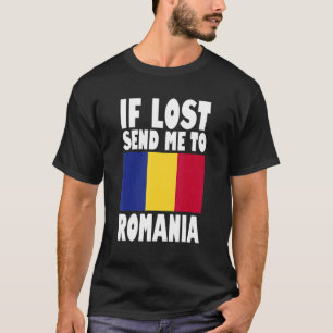 T-shirt Roumanie Drapeau Design Si perdu envoyez-moi en Ro