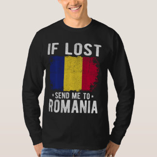 T-shirt Roumanie Drapeau souvenir - Si perdu envoyez-moi e