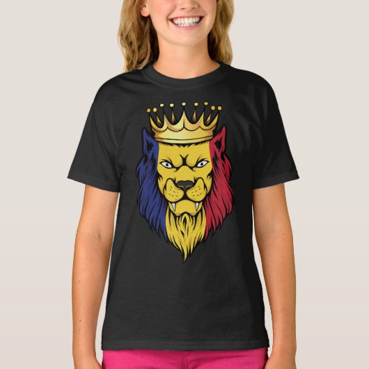 T-shirt Roumanie Lion King (Devant)