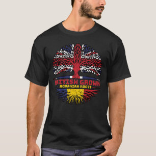 T-shirt Roumanie Royaume-Uni Royaume-Uni British Tree