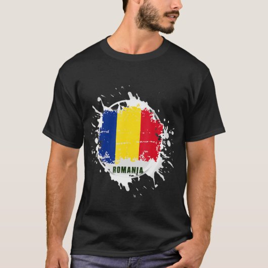 T-shirt Roumanie Splash (Devant)