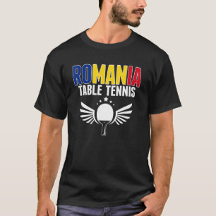 T-shirt Roumanie Table Tennis Roumain Ping Pong Soutien
