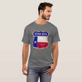 T-shirt Round Rockeas Crest Flag Design funny (Devant entier)