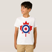 T-shirt Roundel cible de hockey de curling de Mod Canada (Devant entier)