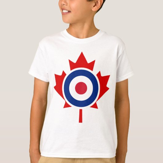 T-shirt Roundel cible de hockey de curling de Mod Canada (Devant)