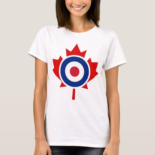 T-shirt Roundel cible de hockey de curling de Mod Canada (Devant)