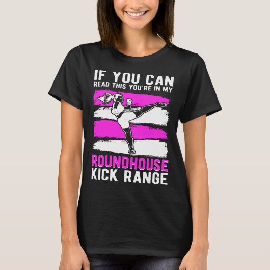 T-shirt Roundhouse Kick Range Kickboxer Kickboxer (Devant)