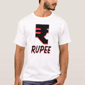 T-shirt ₹ roupie indienne blanche (Devant)