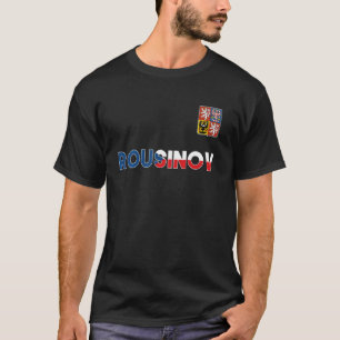 T-shirt Rousinov République Tchèque Drapeau Cardiaque Lion