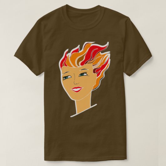 T-shirt rousse fille rousse fille (Design devant)