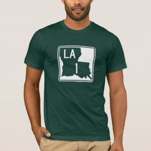 T-shirt Route 1, Louisiane, Etats-Unis