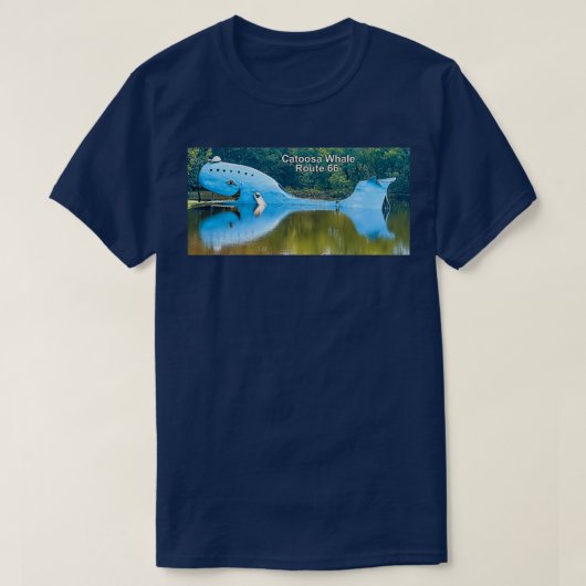 T-shirt Route 66 Catoosa Whale Big Blue Whale (Design devant)