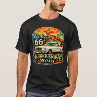 T-shirt Route 66 Centennial Mustang