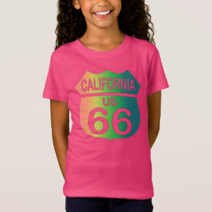 T-Shirt Route 66 en chemise tricolore californienne