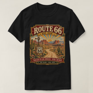 T-shirt Route 66 Établie en 1926 Centenaire Vintage