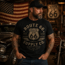 Route 66 Heritage Supply Co Vintage Américain