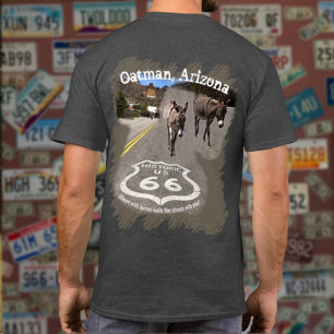 T-shirt Route 66 Oatman AZ Burros Sur Rue Conception