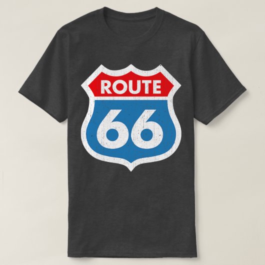 T-shirt Route 66 Patiné (Design devant)