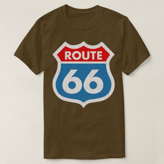 T-shirt Route 66 Patiné (Design devant)