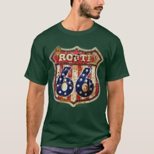 T-shirt Route 66 patinée