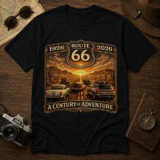 T-shirt Route 66 : Un siècle d'aventure