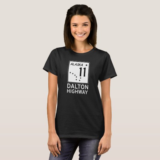 T-SHIRT ROUTE ALASKA ROUTE 11 SIGNE ROUTIER ALASKAN H (Devant entier)