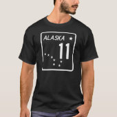 T-SHIRT ROUTE ALASKA ROUTE 11 SIGNE ROUTIER ALASKAN H (Devant)