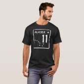 T-SHIRT ROUTE ALASKA ROUTE 11 SIGNE ROUTIER ALASKAN H (Devant entier)