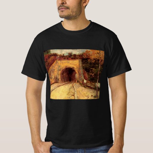 T-shirt Route avec viaduc sous-terrain par Vincent van Gog (Devant)