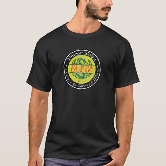 T-shirt Route de la queue du dragon US 129 moto 01 (Devant)