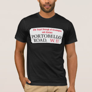 T-shirt Route de Portobello, plaque de rue de Londres