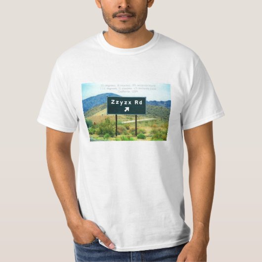 T-shirt Route de Zzyzx (Devant)