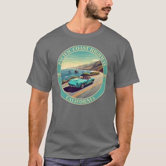 T-shirt Route du Pacifique Californie (Devant)